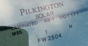 Pilkington replacement windshield